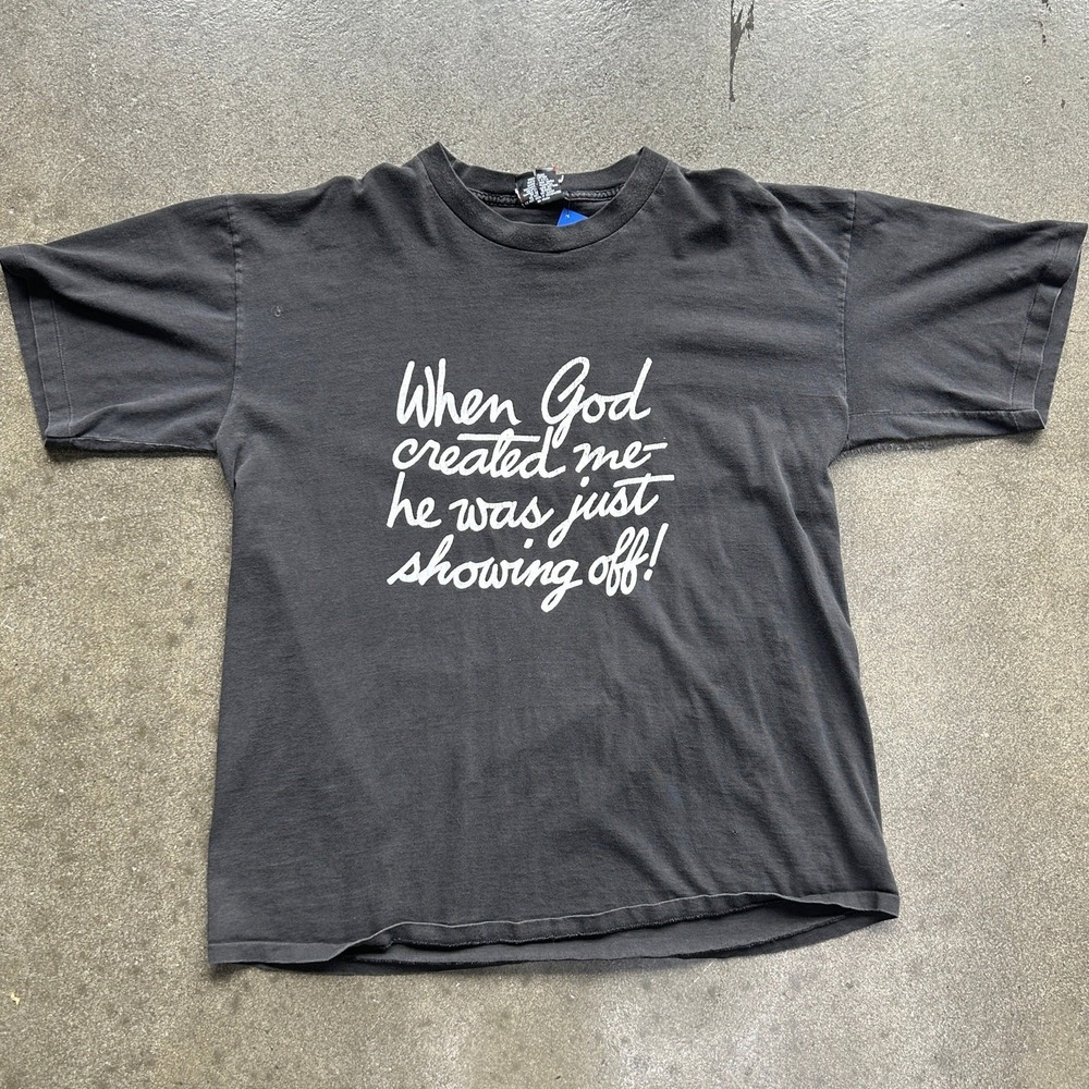 Vintage When God Created Me Tee